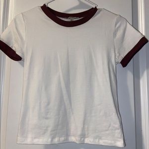 Papaya white crop tee